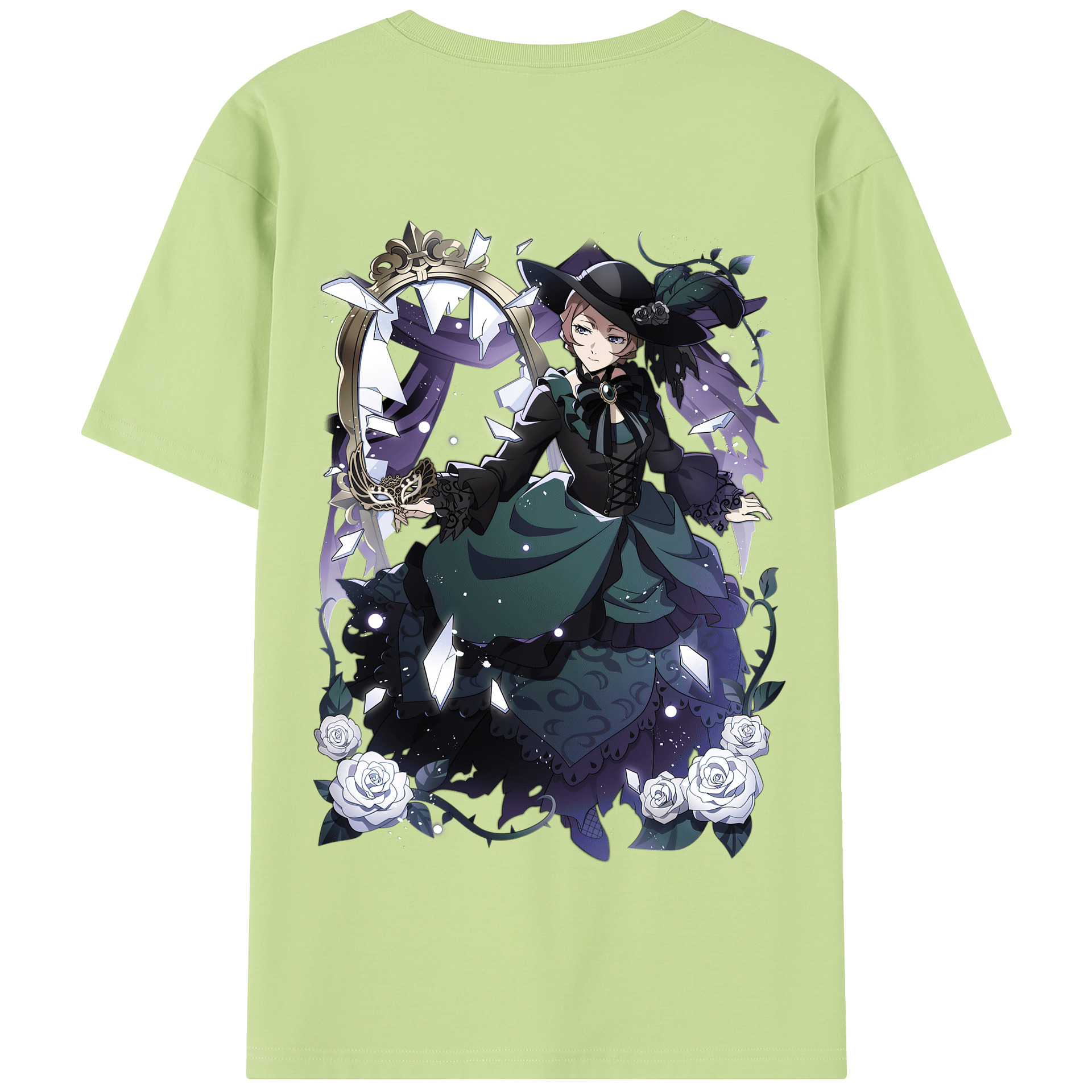 （画像用） 文豪ストレイドッグス Bungo Stray Dogs 綿100％半袖Tシャツ（背面プリント）